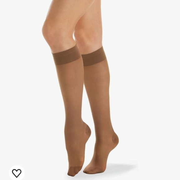 Women's light compression knee highs. Sz 5. Xl, light beige- made in Italy - Picture 2 of 12